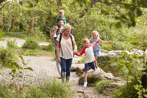 Wandern mit Familei